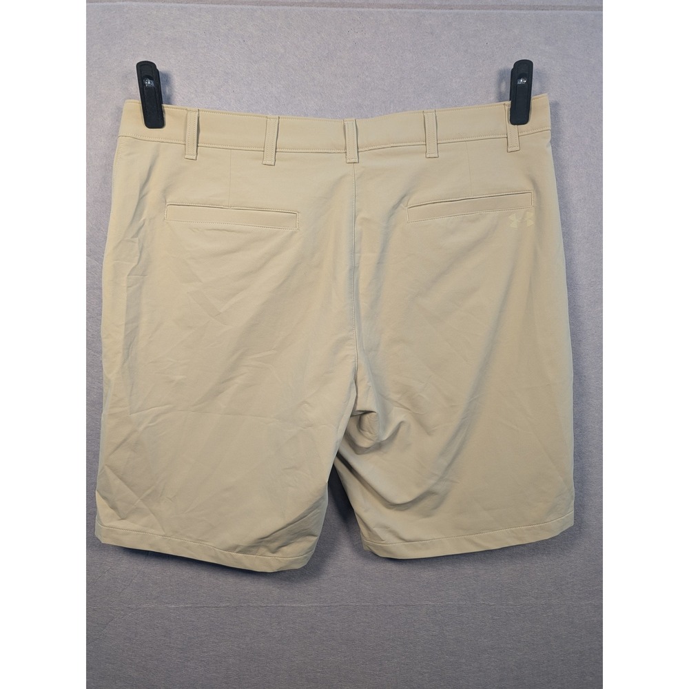 Under Armour Golf Shorts Mens 40 Tan Flat Front Performance Stretch Excellent - Picture 3 of 5